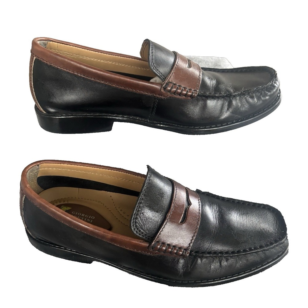 Giorgio Brutini Leather Penny Loafers Men 9 M Slip-on Comfort System Dress